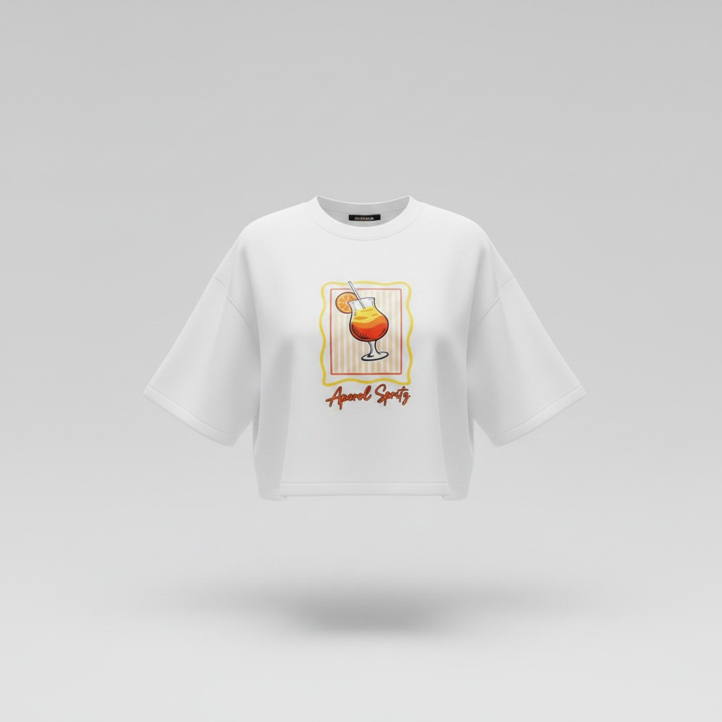 Cropped suedine APEROL OFF WHITE