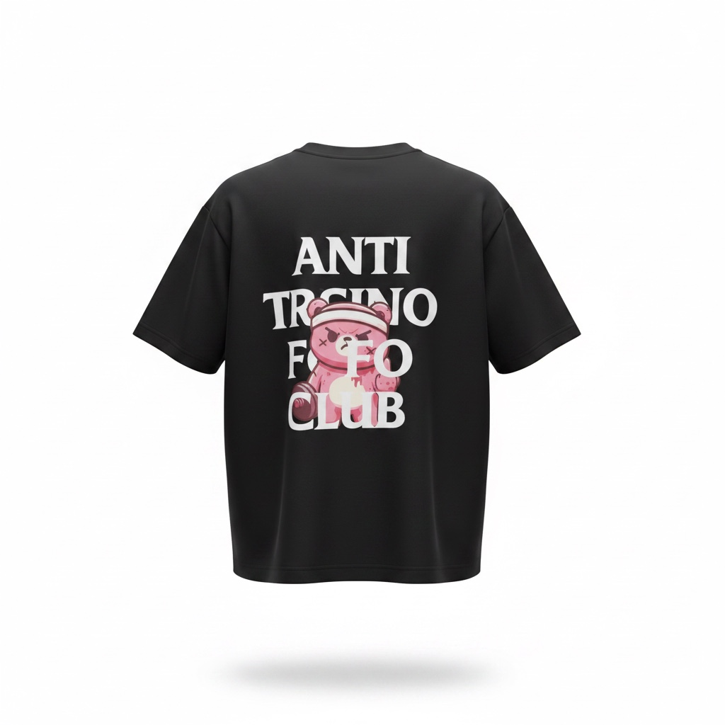 Oversized ANTI TREINO FOFO PRETA 